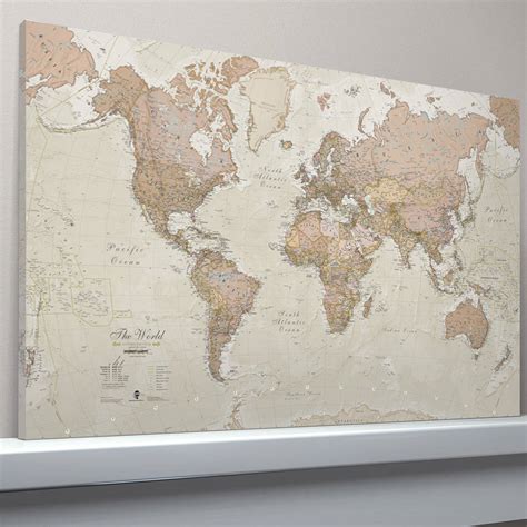 History of MAP Canvas Map Of The World
